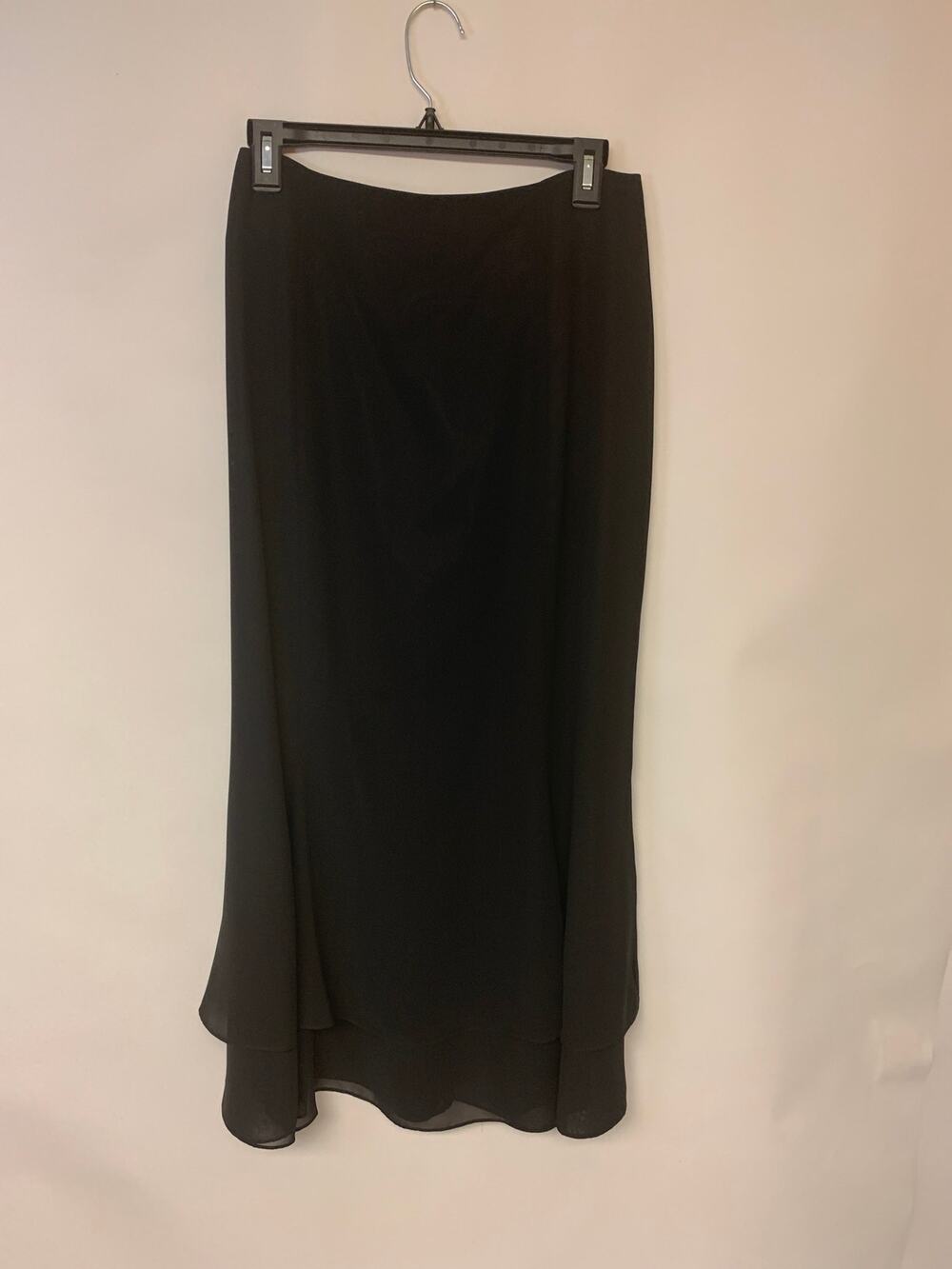ADRIANA PAPELL Maxi Skirt Flowy Evening Wear Formal Sheer Layers Womens SZ 12